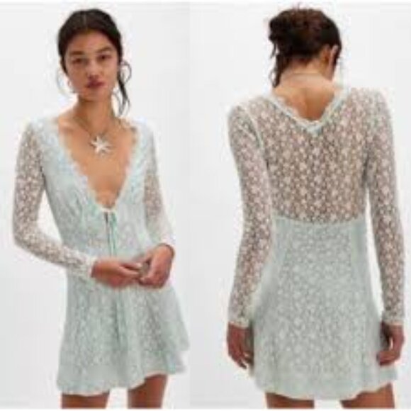 Free People Dresses & Skirts - NWT: Free People Petra Lace Long Sleeve Mini Dress Sizes XS, Small and Medium